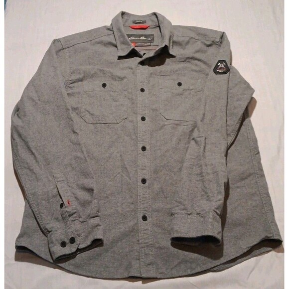 Eddie Bauer Mountain Ops Classic Fit Button Down Long Sleeve Gray Size Large - Picture 1 of 5